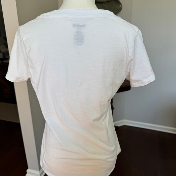 BOISE STATE T-Shirt Womens Medium White V-Neck Collegiate - Picture 3 of 8